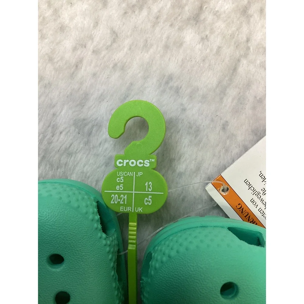 Crocs Classic Lagoon Clog Teal Green Toddler Size C5 206991-3NM New